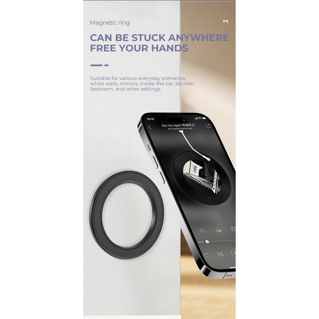 For MagSafe Magnetic Ring Holder Adhesive Strong Magnet Cellphone Wall ...