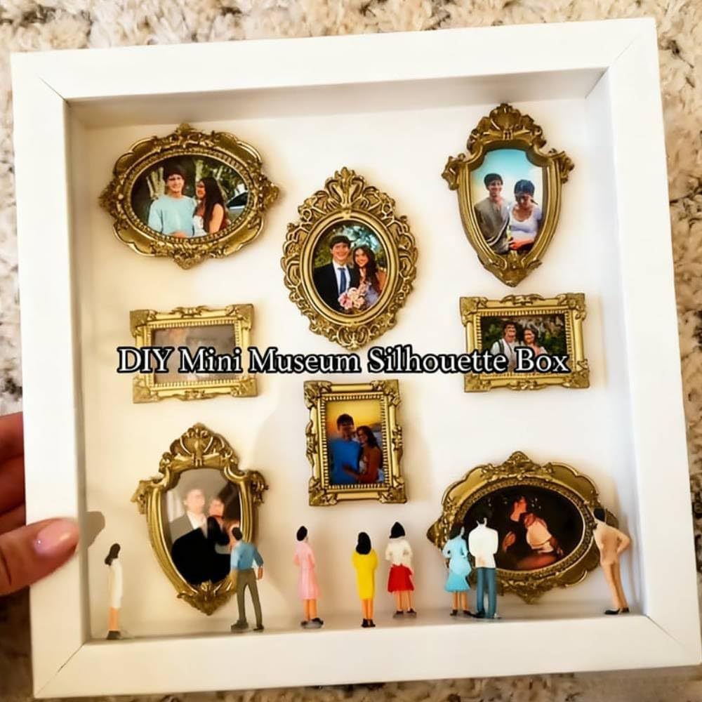 DIY Mini Museum Silhouette Shadow Box – Personalized Photo Display with ...