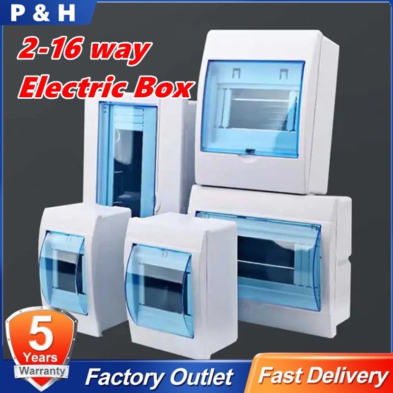 2-16 way Electric Box Cover Breaker Enclosure Current Distribution Box ...