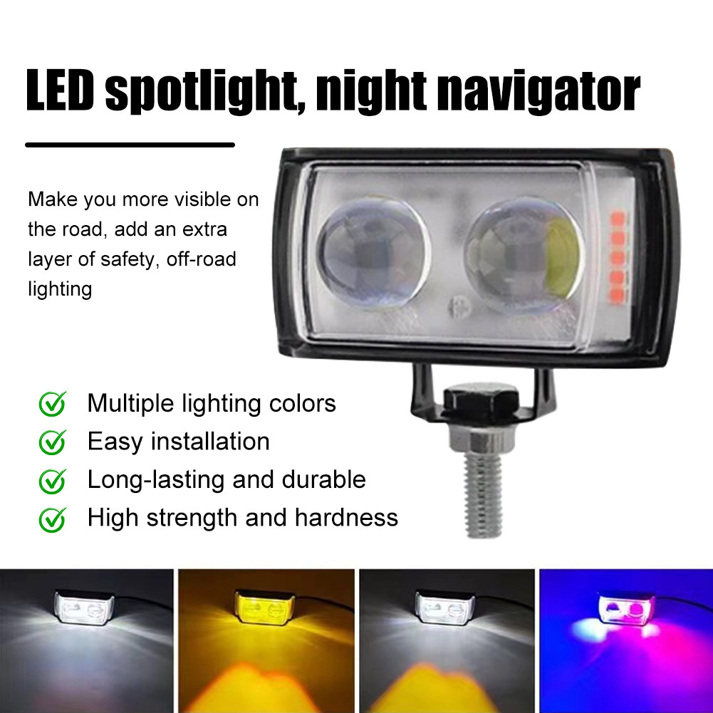 Multi-Color LED Spotlight 3-Sided Design for Vehicles Waterproof ...