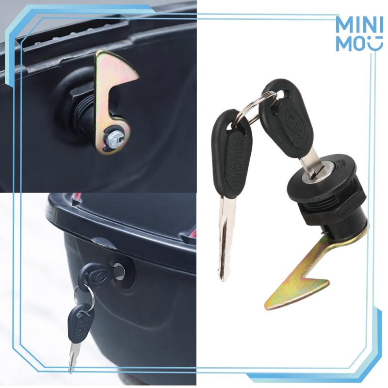Motorcycle Rear Trunk Lock Set With 2 Keys For Electric Bike And ...