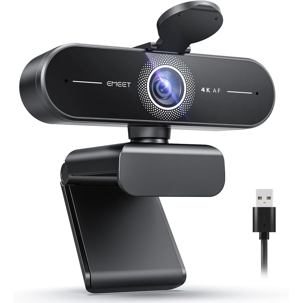 EMEET C60E 4K Webcam for Streaming & Gaming – PDAF Autofocus, Dual Mics ...