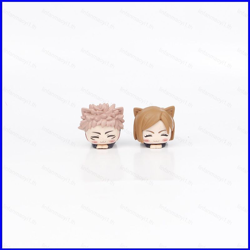 LF1 4pcs Jujutsu Kaisen Gojo Satoru Kawaii Cat Lying Pose Action Figure ...