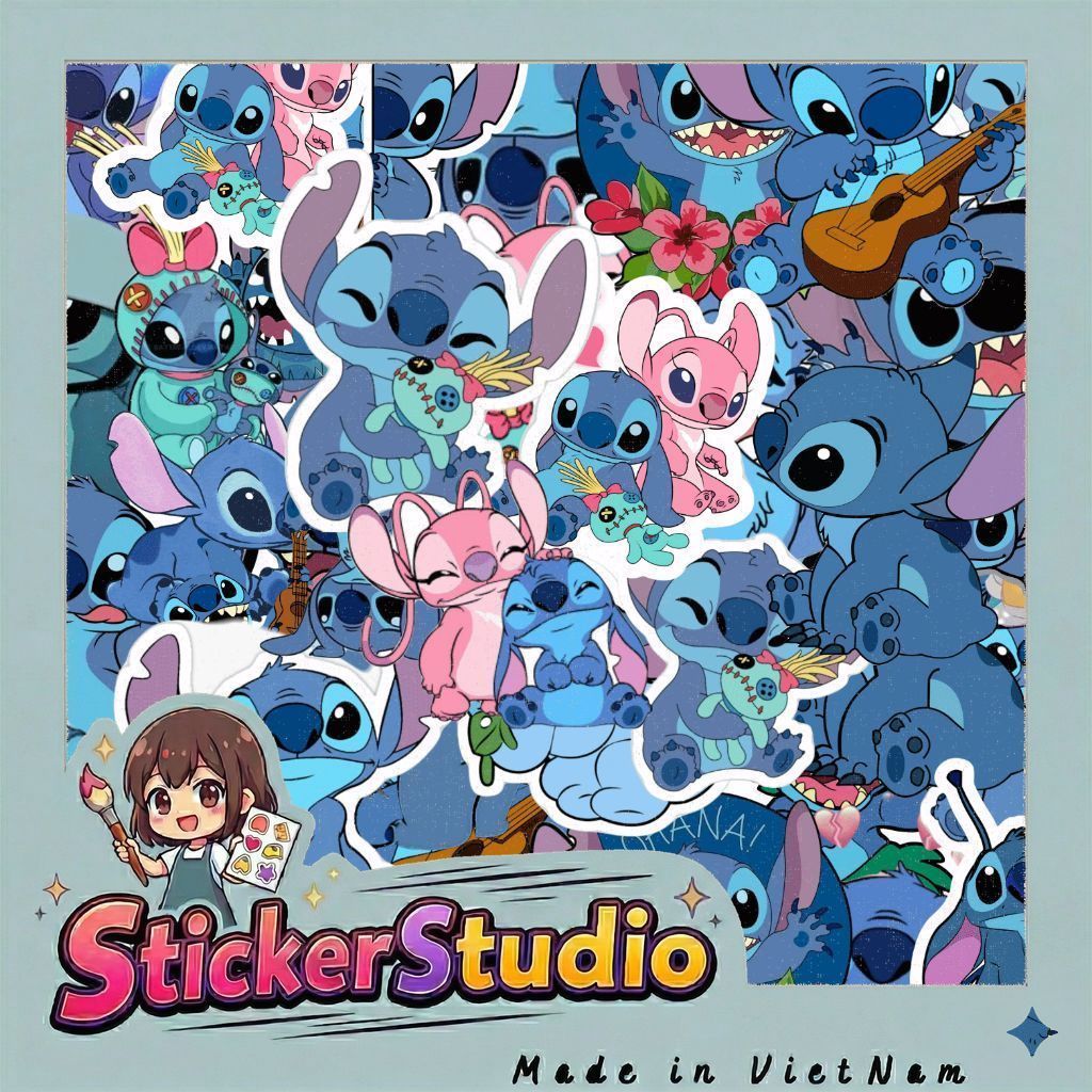 60 super beautiful Lilo and STICH Disney stickers to decorate notebooks ...
