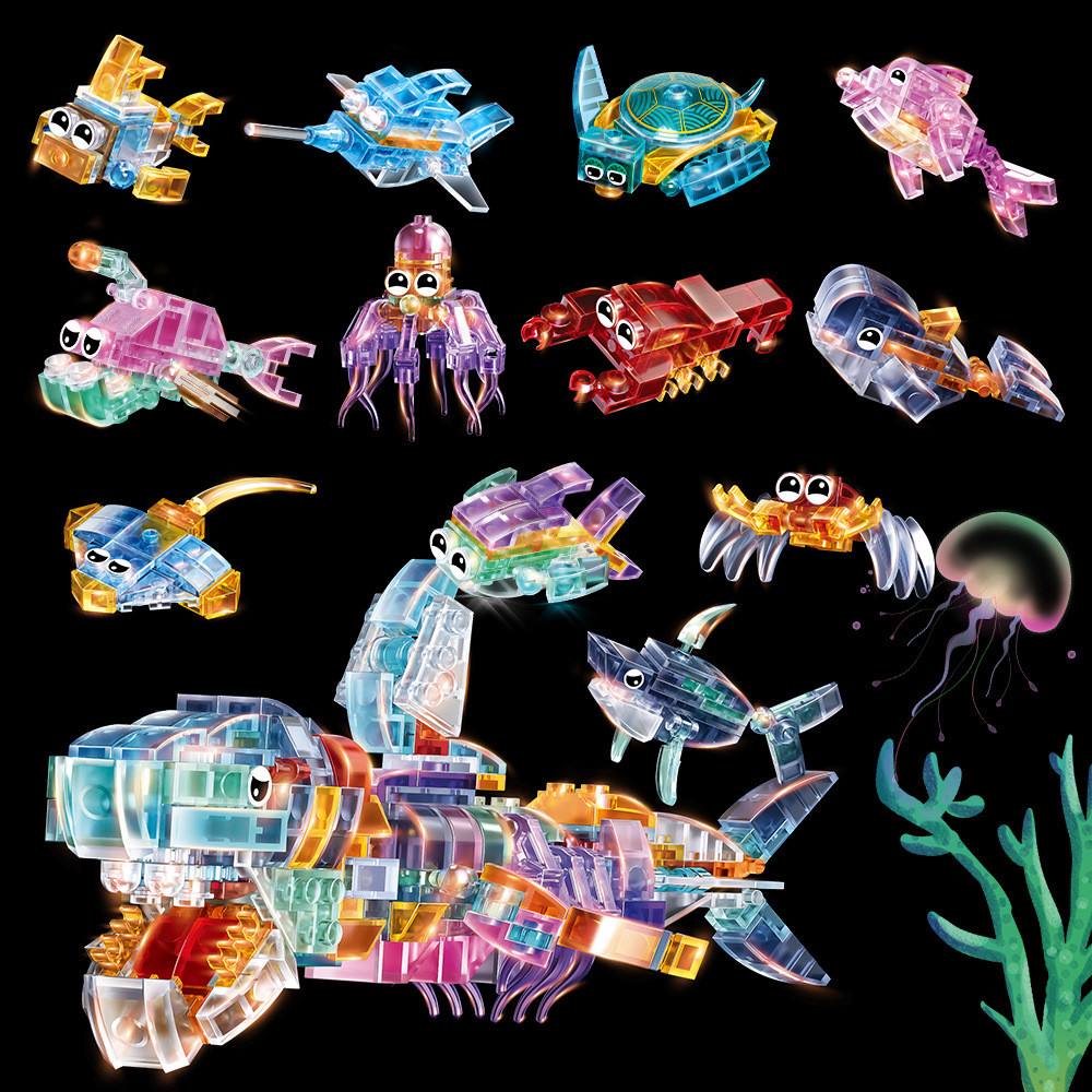 New transparent small building blocks compatible with Lego, gift for ...