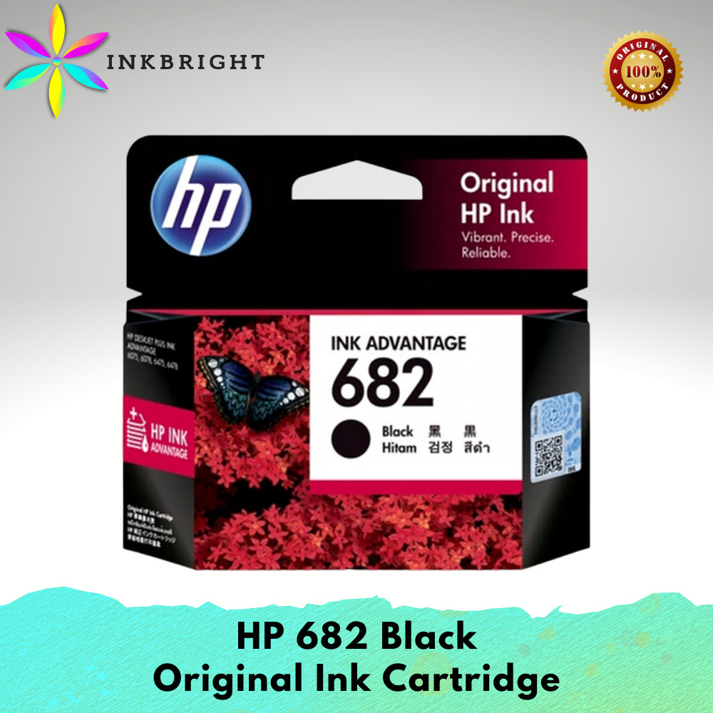 HP 682 Black Original Ink Advantage Cartridge (682B HP682B) | Shopee ...