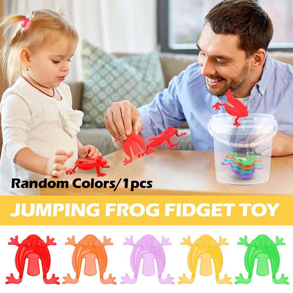 Jumping Frog Bounce Fidget Toys For Kids Novelty Assorted Stress ...