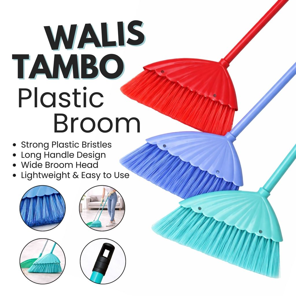 Plastic Walis Tambo Broom with Handle Durable Lightweight Soft Bristles ...