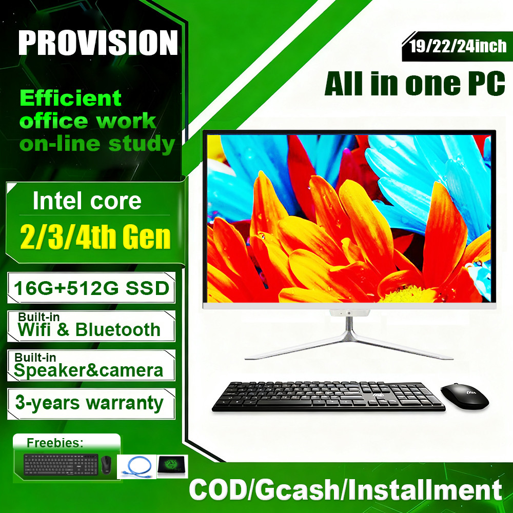 20/22/24inch All In One PC Desktop Computer Set With Intel Core ...