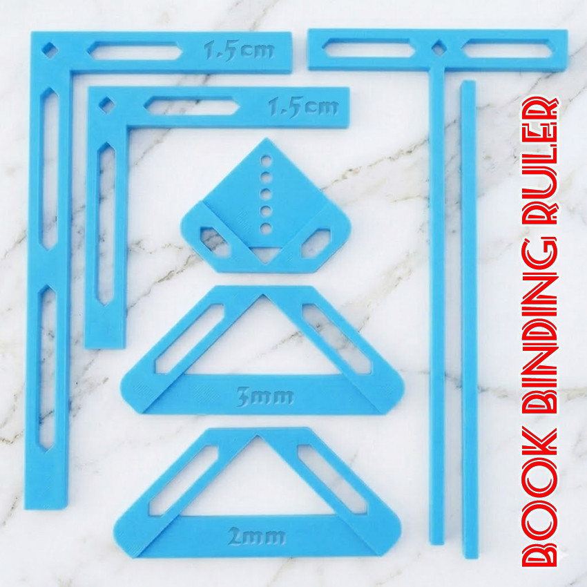 EB Book Binding Ruler Bookbinding Guide 7Pcs Tool Kit | Shopee Philippines