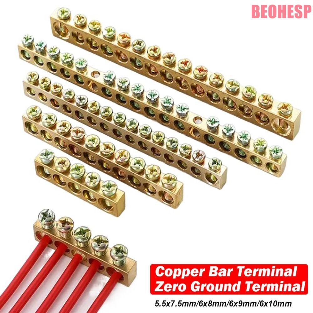 BEOHESP Copper Bar Terminal, With Hole Screw Multi-specification Wire ...