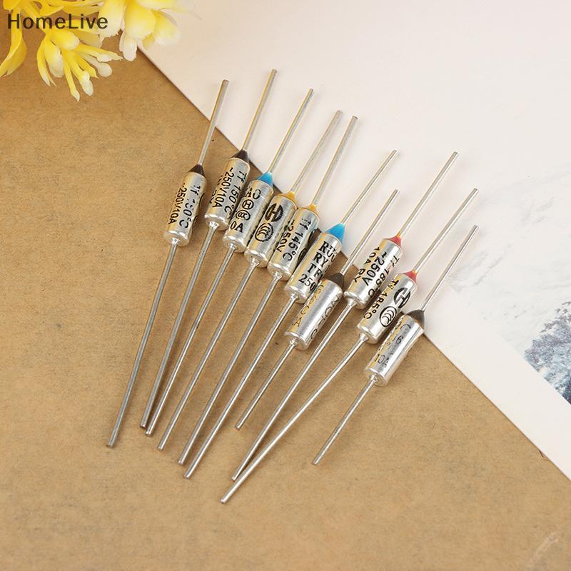 10PCS Metal Thermal Fuse 10A 15A 250V Temperature 142° 150° 172° 185 ...