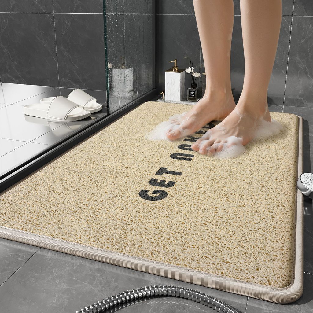 Bathroom Non-Slip Mat Shower Room Bath Foot Mat Waterproof Bathroom Mat ...