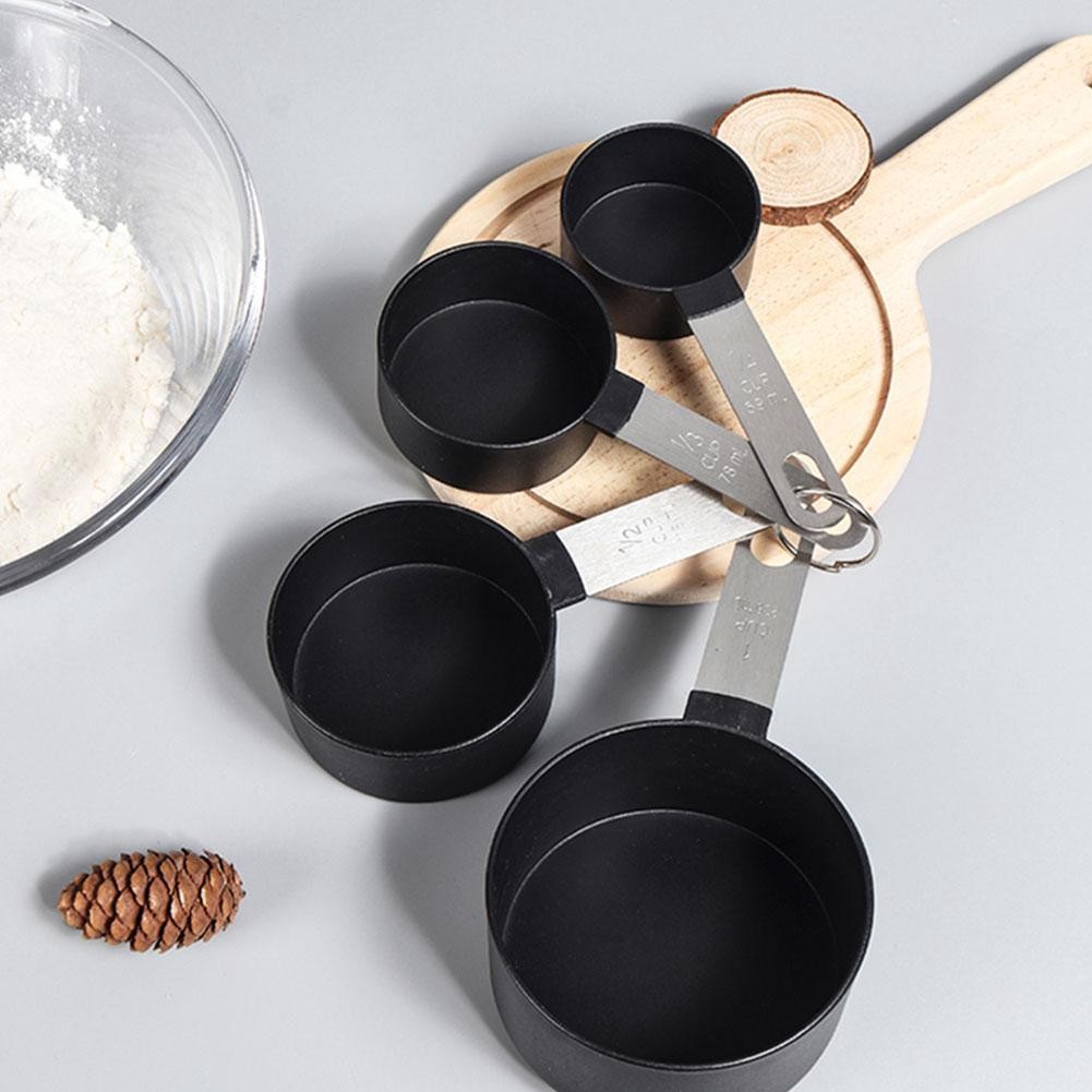4-piece Stainless Steel Handle Measuring Cup Measuring Spoon Set With ...