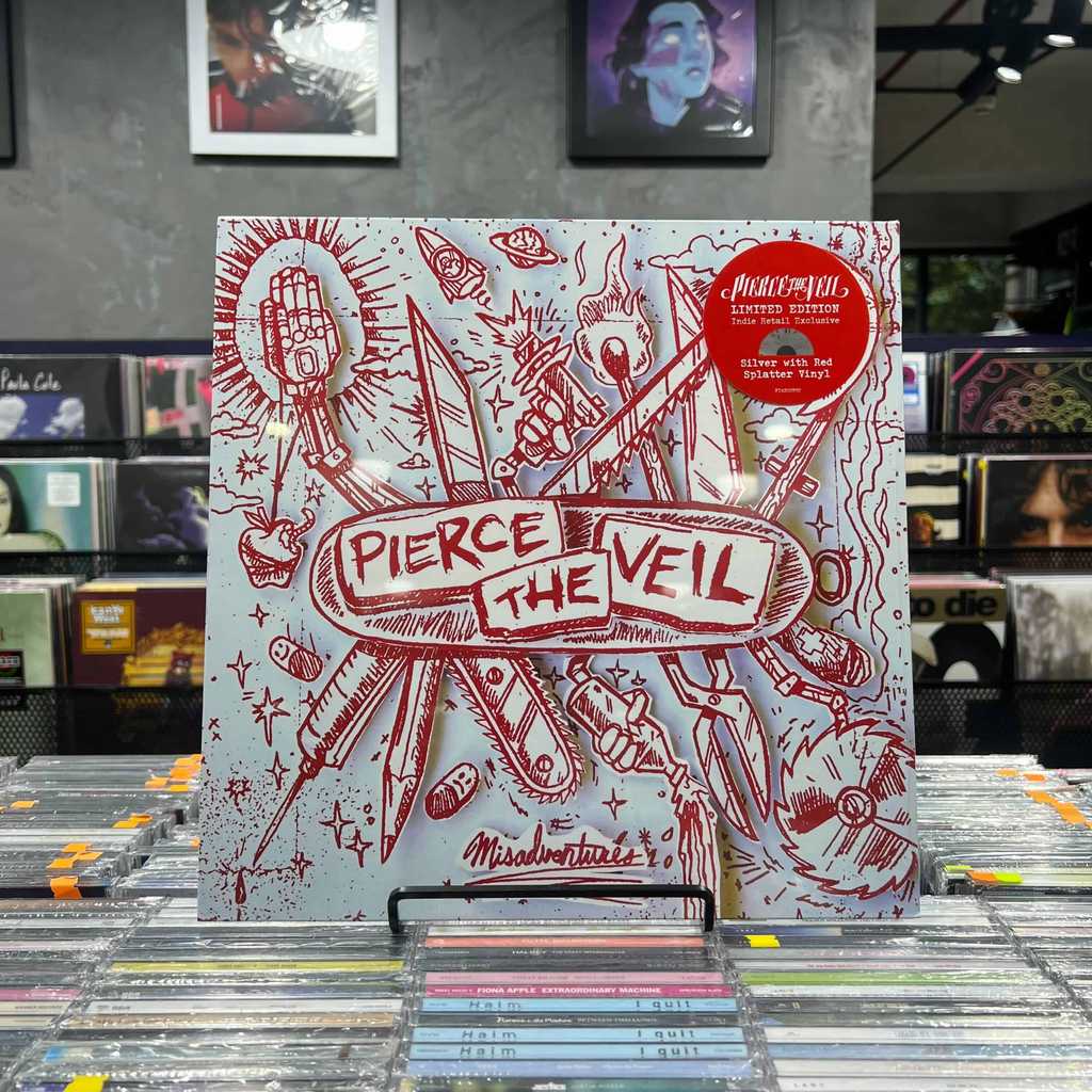 PIERCE THE VEIL Misadventures Vinyl (Silver Red Splatter, 1LP) Shopee