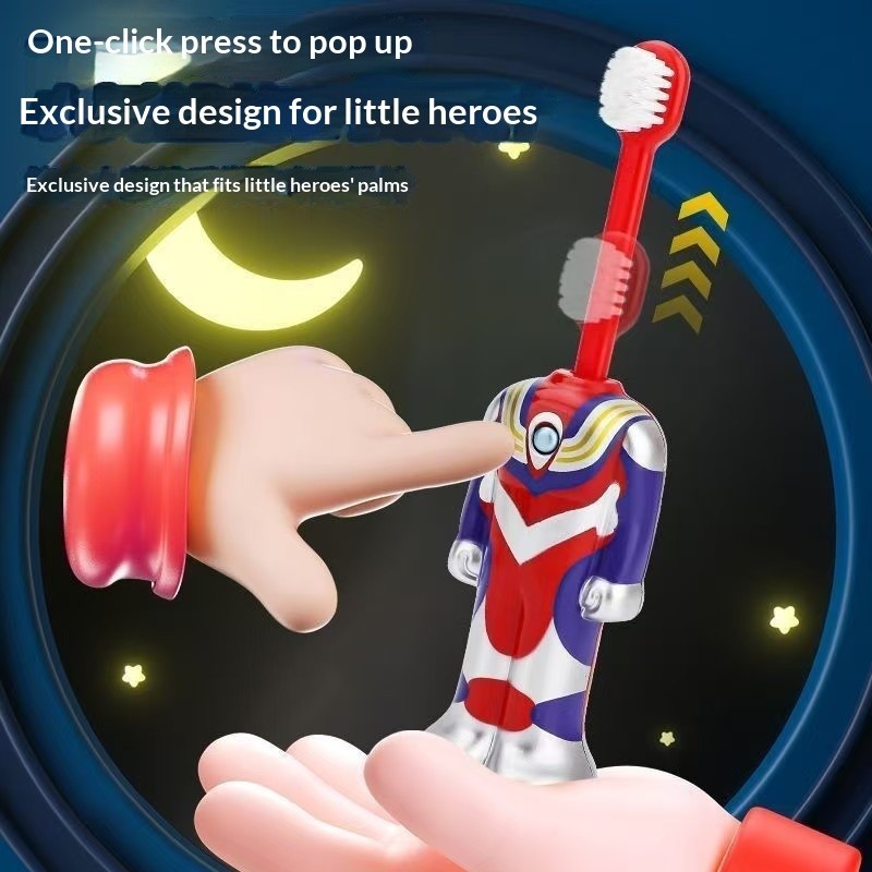 Retractable Toothbrush Diga Bump Man Transformation Toy Super Soft ...