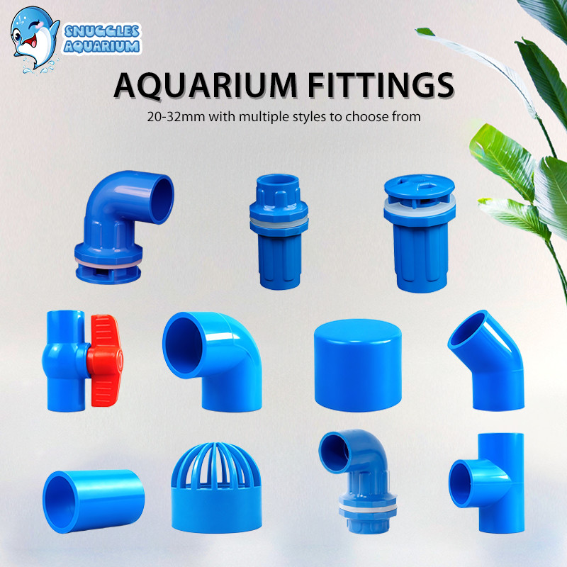 Aquarium connecting pipe 20/25/32/mm PVC Connector Thicken Fish Tank ...