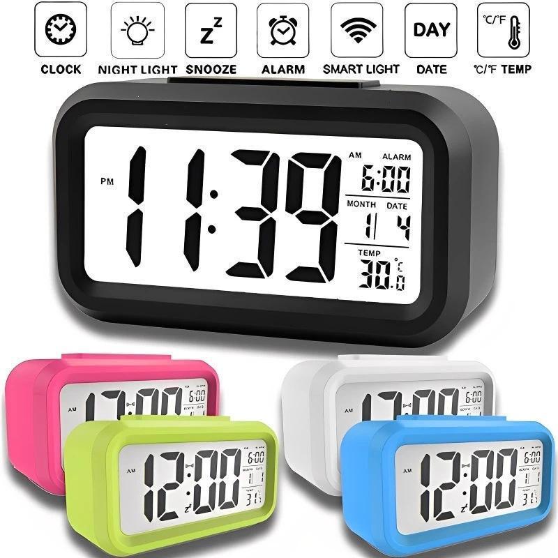 Small Timing Digital Clock Backlight LED Display Table Alarm Clock ...