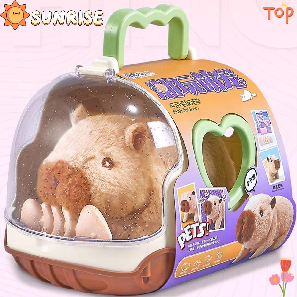 SUNRISE Electric Capybara Toy, Cute with Sound Capybara Walking Doll ...