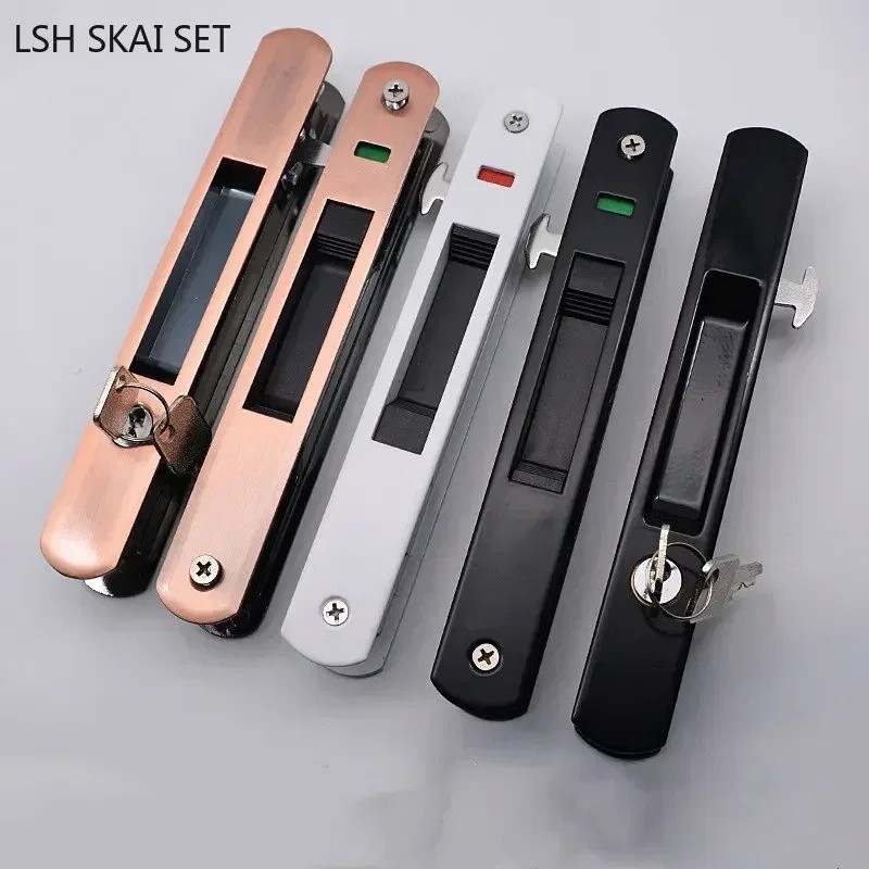 20x28cm Bathroom Sliding Door Window Security Lock Modern Mobile Glass ...