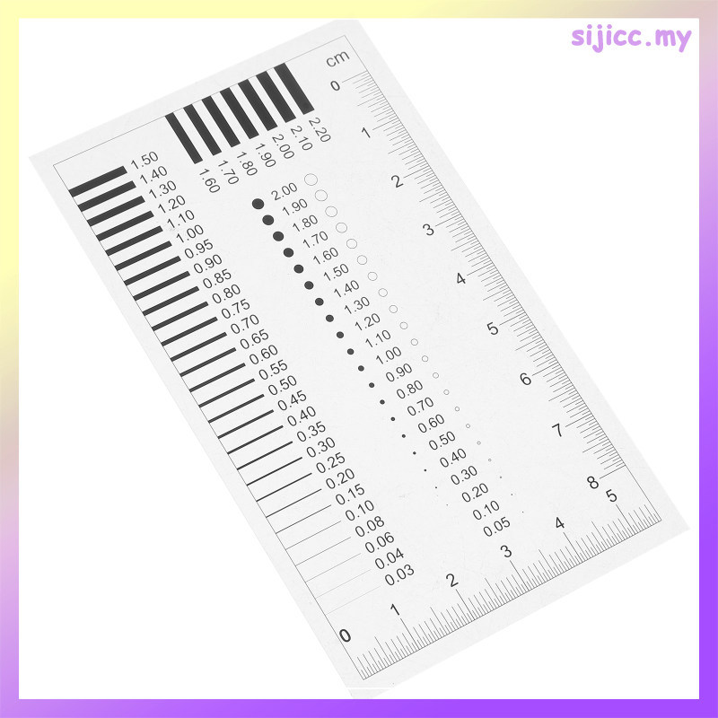 Scale Ruler Line Width Defect Measurement Chart Transparency Flaw Crack ...
