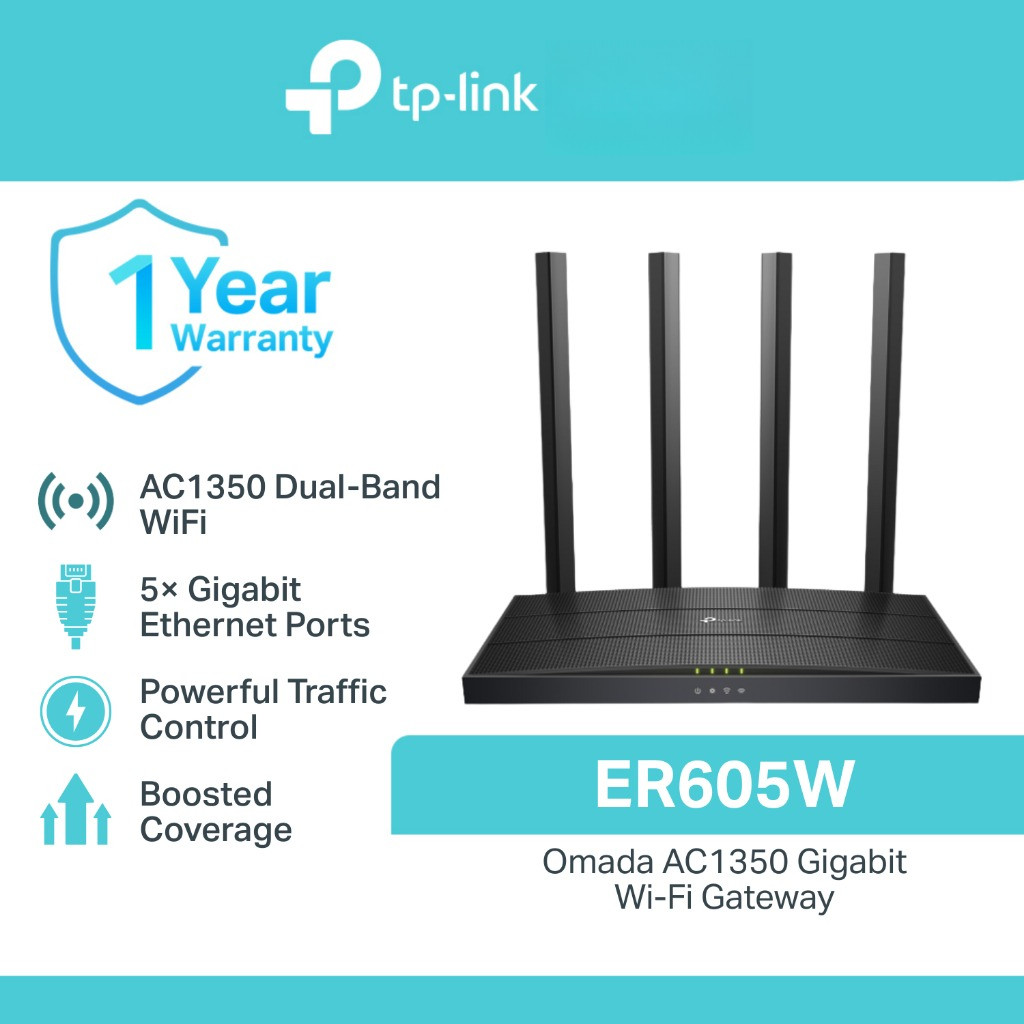 TP-Link ER605W Multi-WAN Wired VPN Router | Dual Gigabit WAN, Omada SDN ...