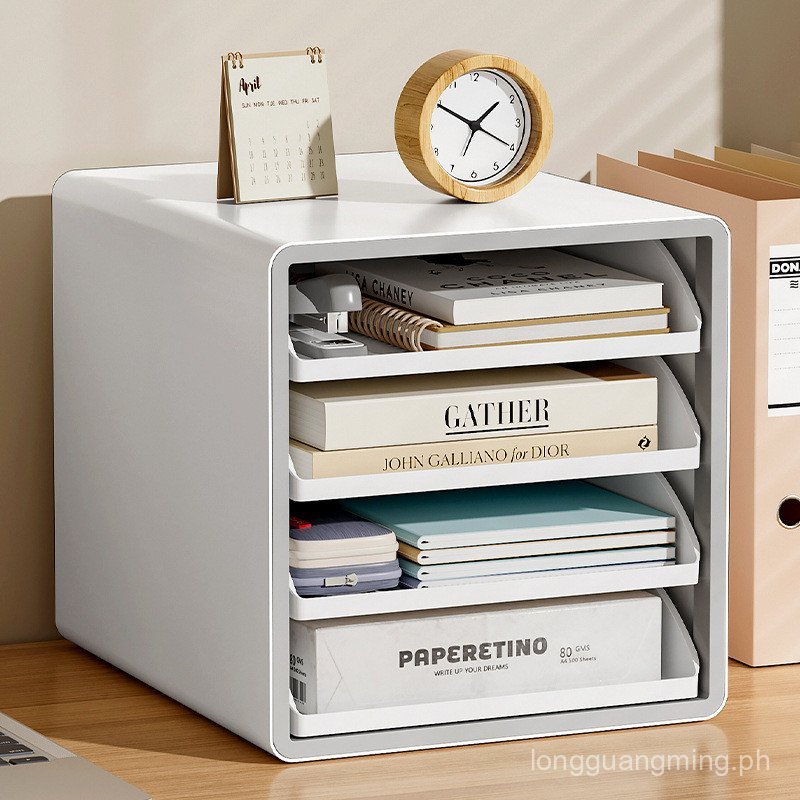 File Storage Rack Open Desk Drawer Storage Cabinet Multi-layer ...