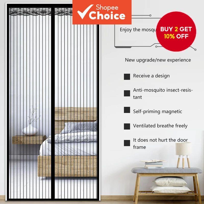 Magnetic Door Curtain Net Door 100x210CM Anti Mosquito Insect Fly Bug ...