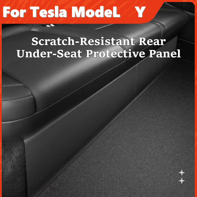 For Tesla Model Y Juniper 2025 Rear Under Seat TPE Kick Protection ...