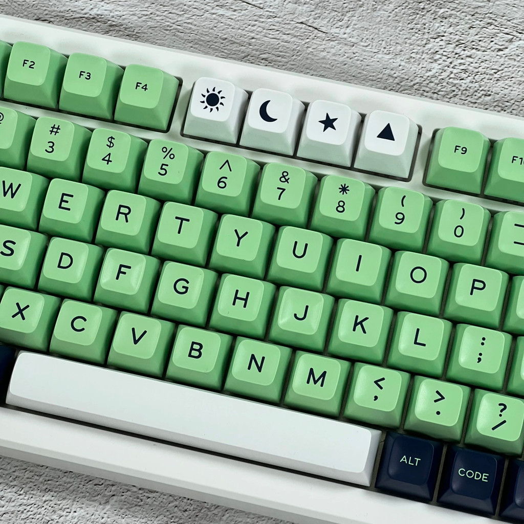 Double Shot Abs Keycaps Sa Profile 173 Keys Customized Mint Keyboard ...