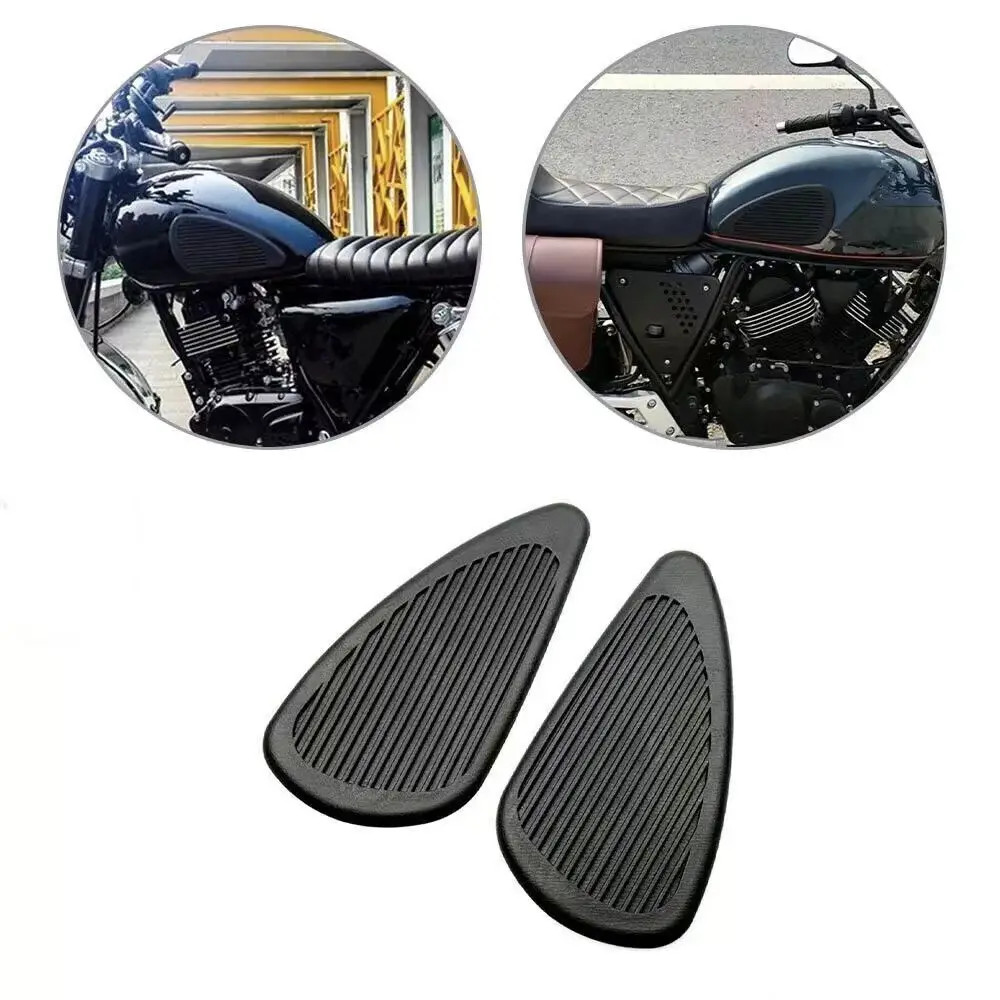 2pcs Motorcycle Fuel Tank Pad Rubber Black Fuel Tank Side Knee ...