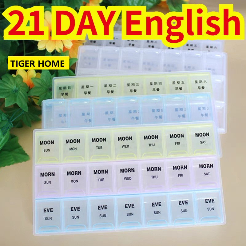 Medication Storage Box Weekly Mini Medication Organizer 7 Day 21 Slots ...