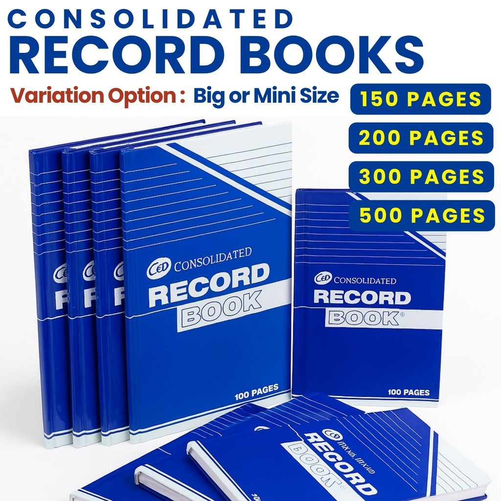 Consolidated Record Notebook /150, 200, 300, 500 Pages / Mini & Big ...