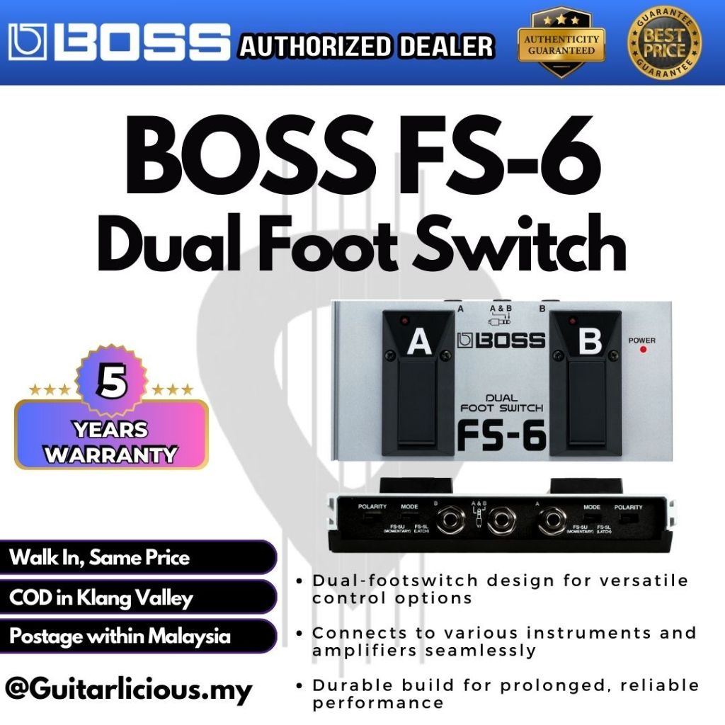 BOSS FS-6 Dual Foot Switch (FS6 / FS 6 ) | Shopee Philippines