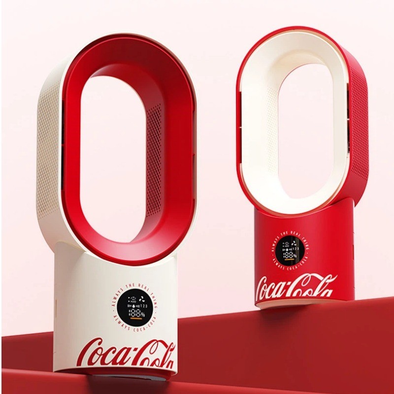 Coca-Cola Co-Branded Desktop Leafless Spray Fan Small Silent Home ...