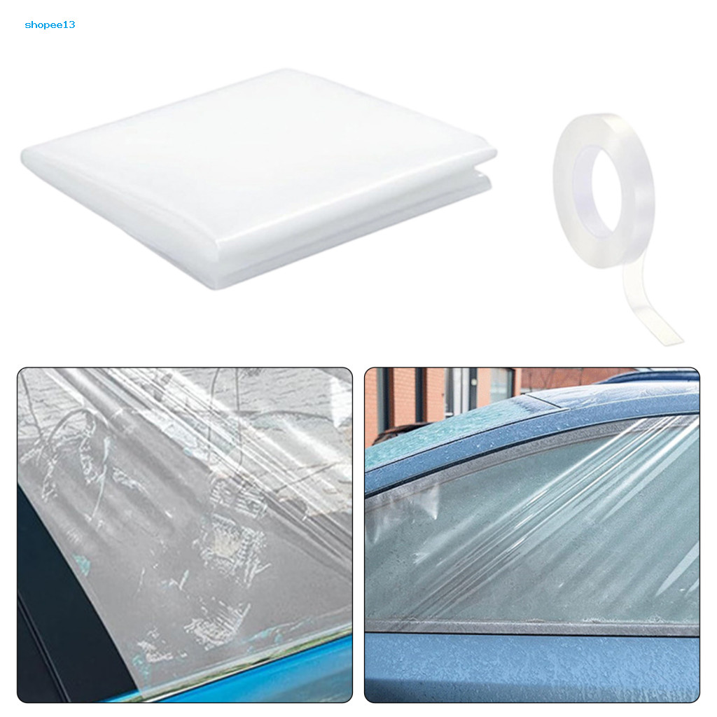 Pvc Window Cover Car Window Repair Film Broken Window Cover with Double ...