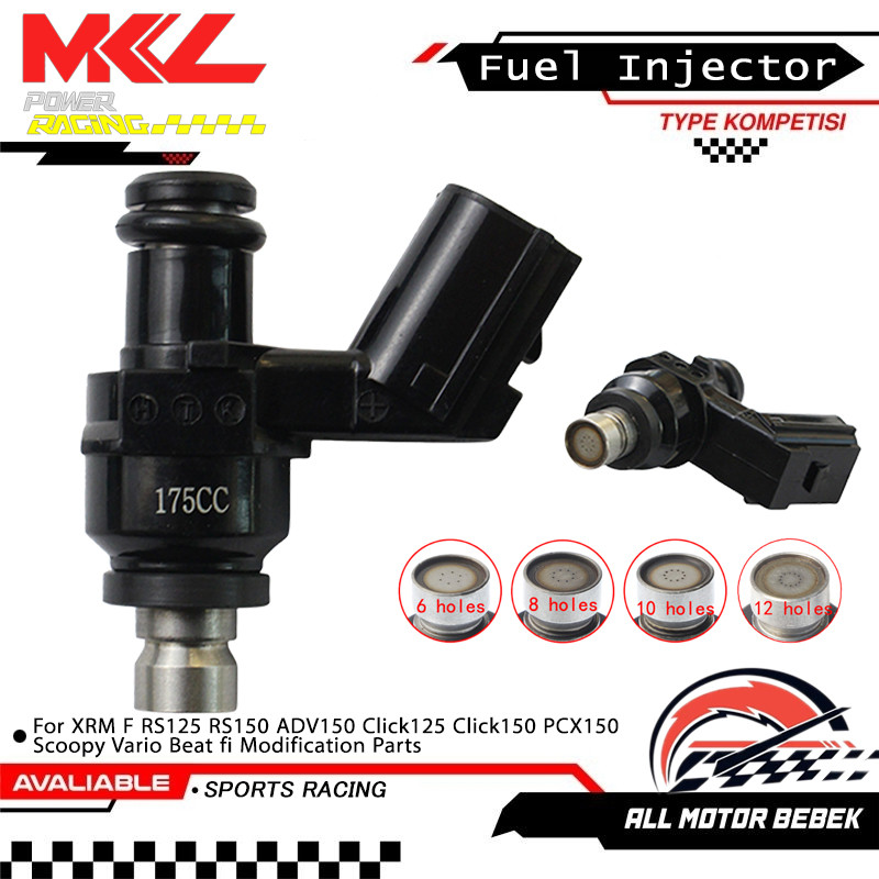 (4-6-8-10-12holes) Honda Motorcycle Fuel Injector For XRM F RS125 RS150 ...
