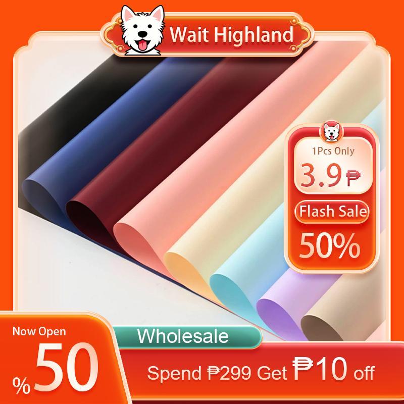Wait Highland Solid Color Flower Wrapping Paper 58x58CM Waterproof ...