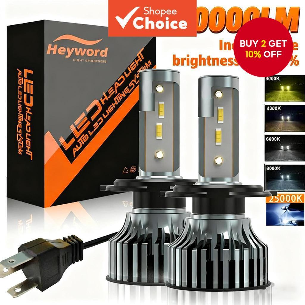 Led Headlight Bulb High Bright Focus Beam H7 H11 9005 3000K-8000K Four ...
