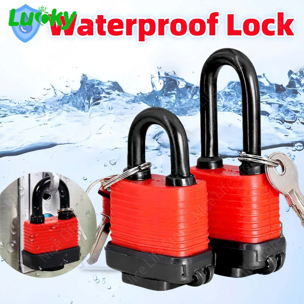 Rustproof Waterproof Padlock with Keys Heavy-Duty Outdoor Anti-Theft ...