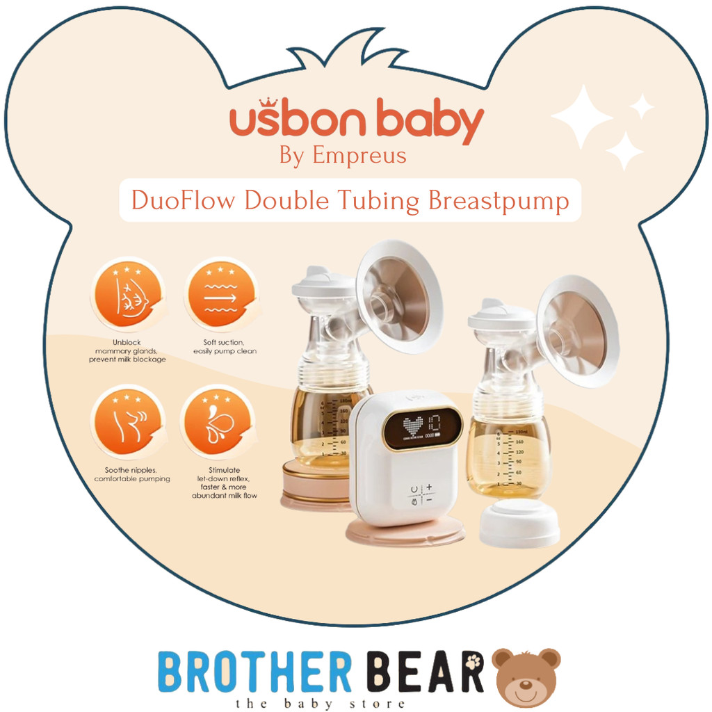 Usbonbaby DuoFlow Double Tubing Breast Pump 24mm BROTHER BEAR | Shopee ...