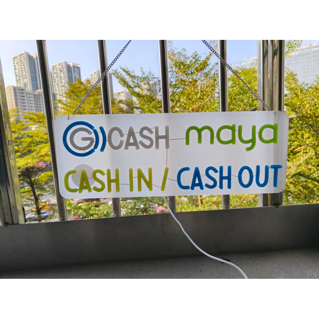 [gcash maya] gcash/maya signage led light gcash cash in cash out ...