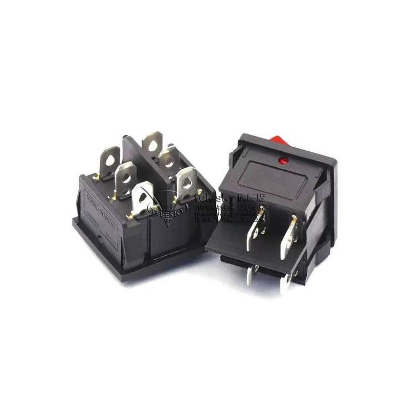 KCD5 1 Rocker Pole Double Throw Two Switches Parallel Boat Power Switch ...