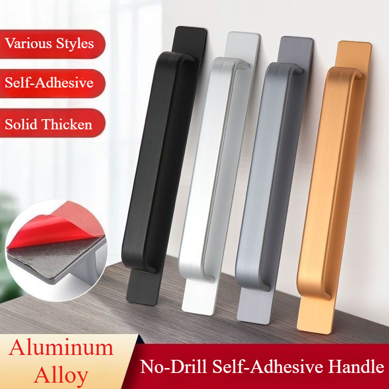 No-Drill Door Window Handles Aluminum Alloy Door Handle Glass Sliding ...