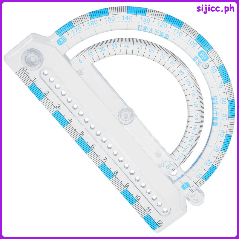 Multifunctional Swing Arm Protractor Plastic Transparent Para Sa Math ...