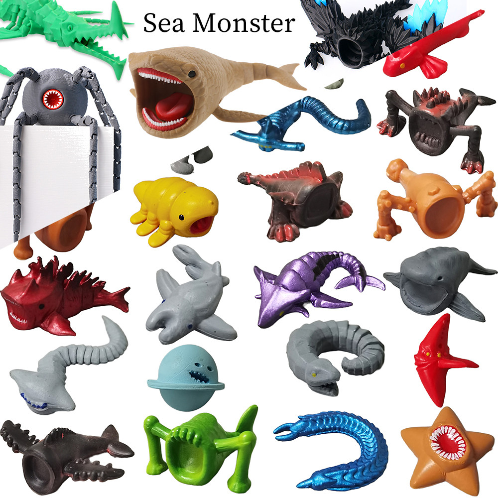 24pcs Sea Monster Mini Action Figure Set Leviathan The Bloop Model Toy ...