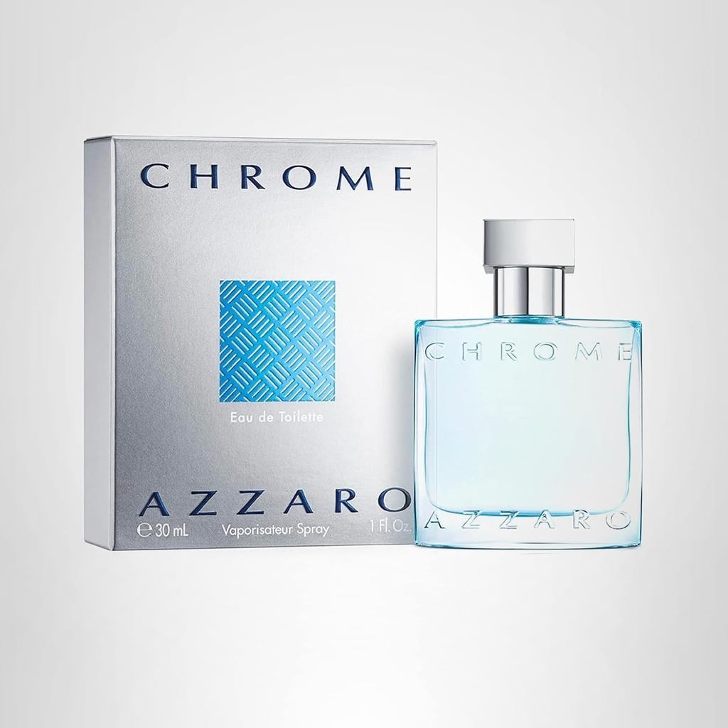 Azzaro Chrome Eau de Toilette - Fresh Aquatic Mens Cologne - Citrus ...