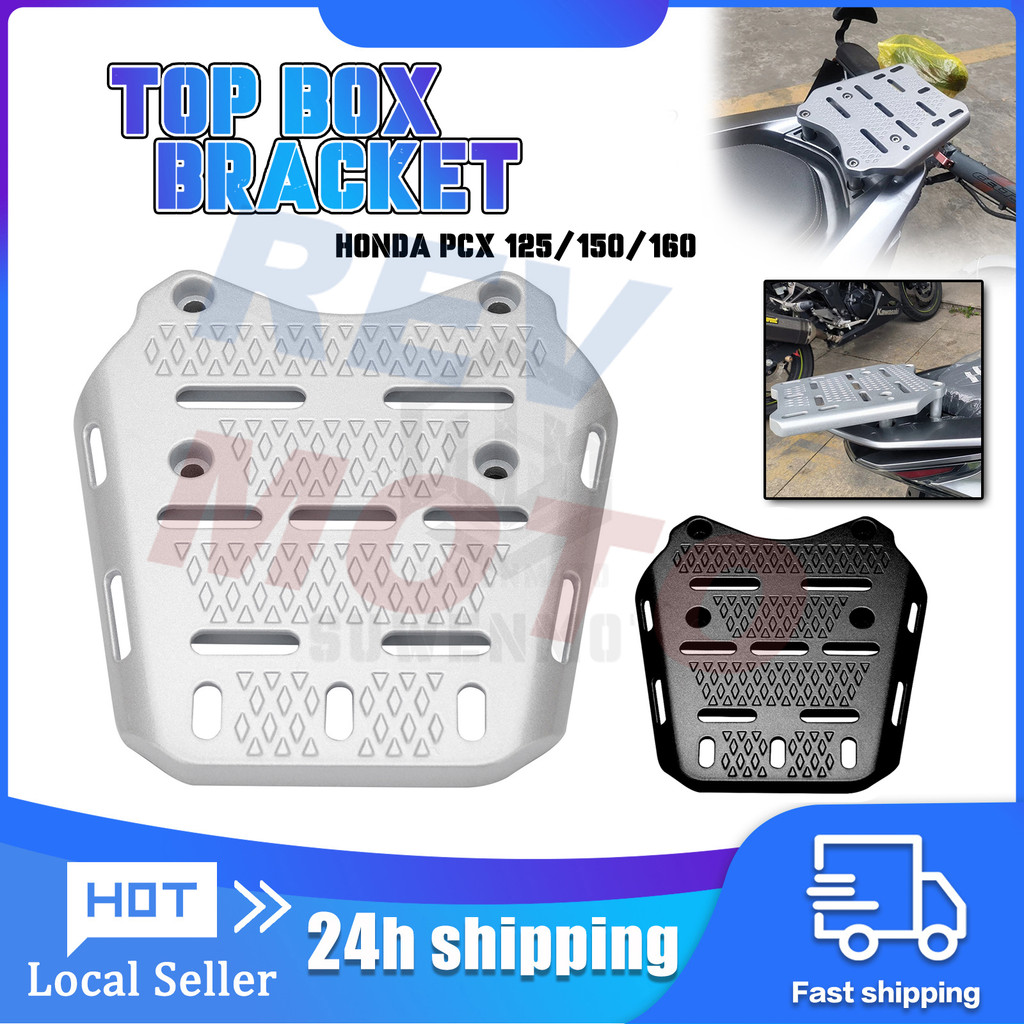 FOR HONDA PCX 150 / 160 /125 CNC FULL ALLOY HEAVY DUTY TOP BOX BRACKET ...