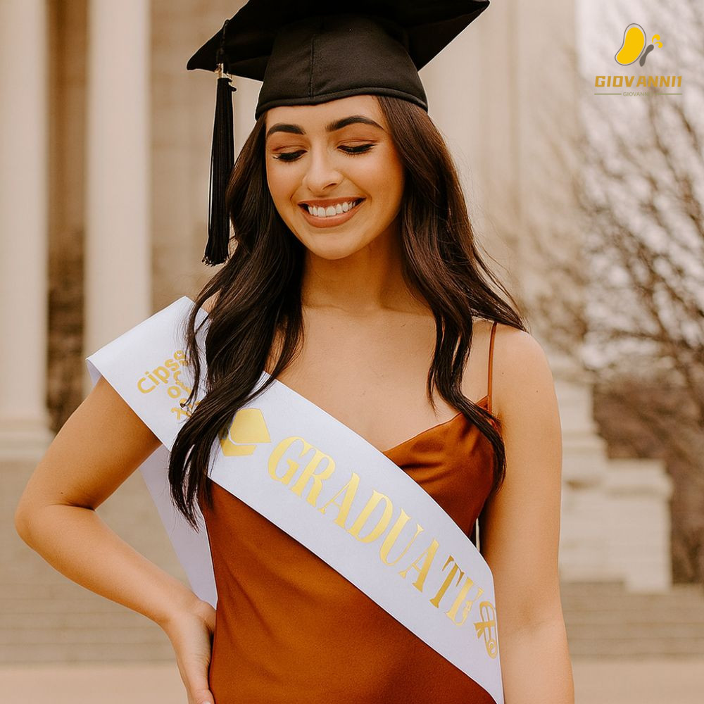 GIOVANNI1 2026 Graduation Sash, Class of 2026 Glitter Graduation Sash ...