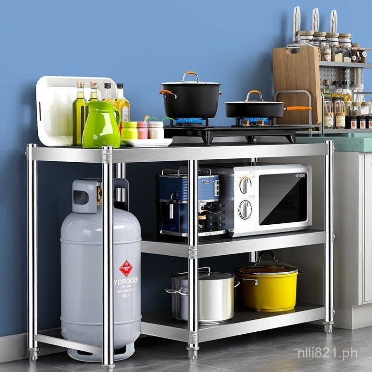 Stainless Steel Kitchen Utensil Storage Rack Multi-layer Gas Stove ...